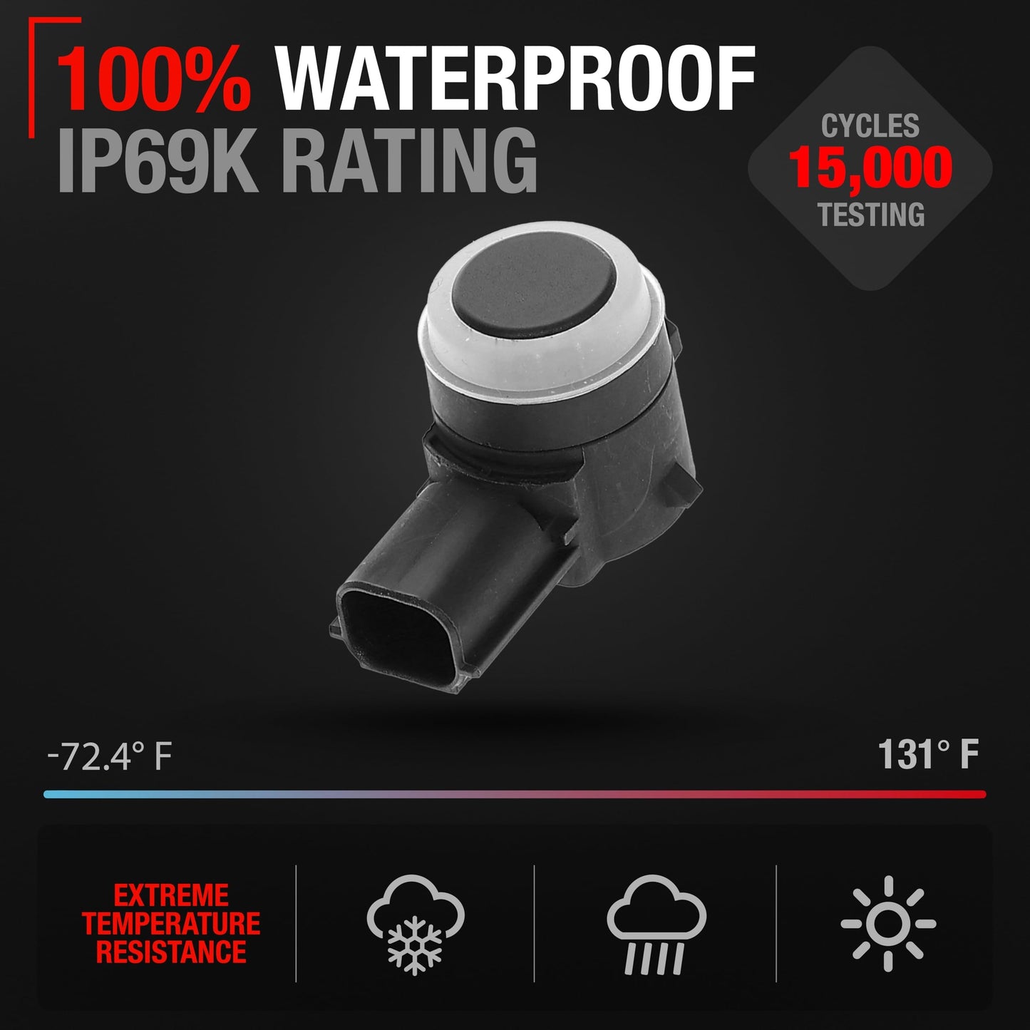 2018-2019 Ford Edge; 2019-2021 Ford Explorer; 2020-2021 Lincoln Nautilus Car Parking Sensors - Front/Rear Backup Reverse Parking Assist Kit