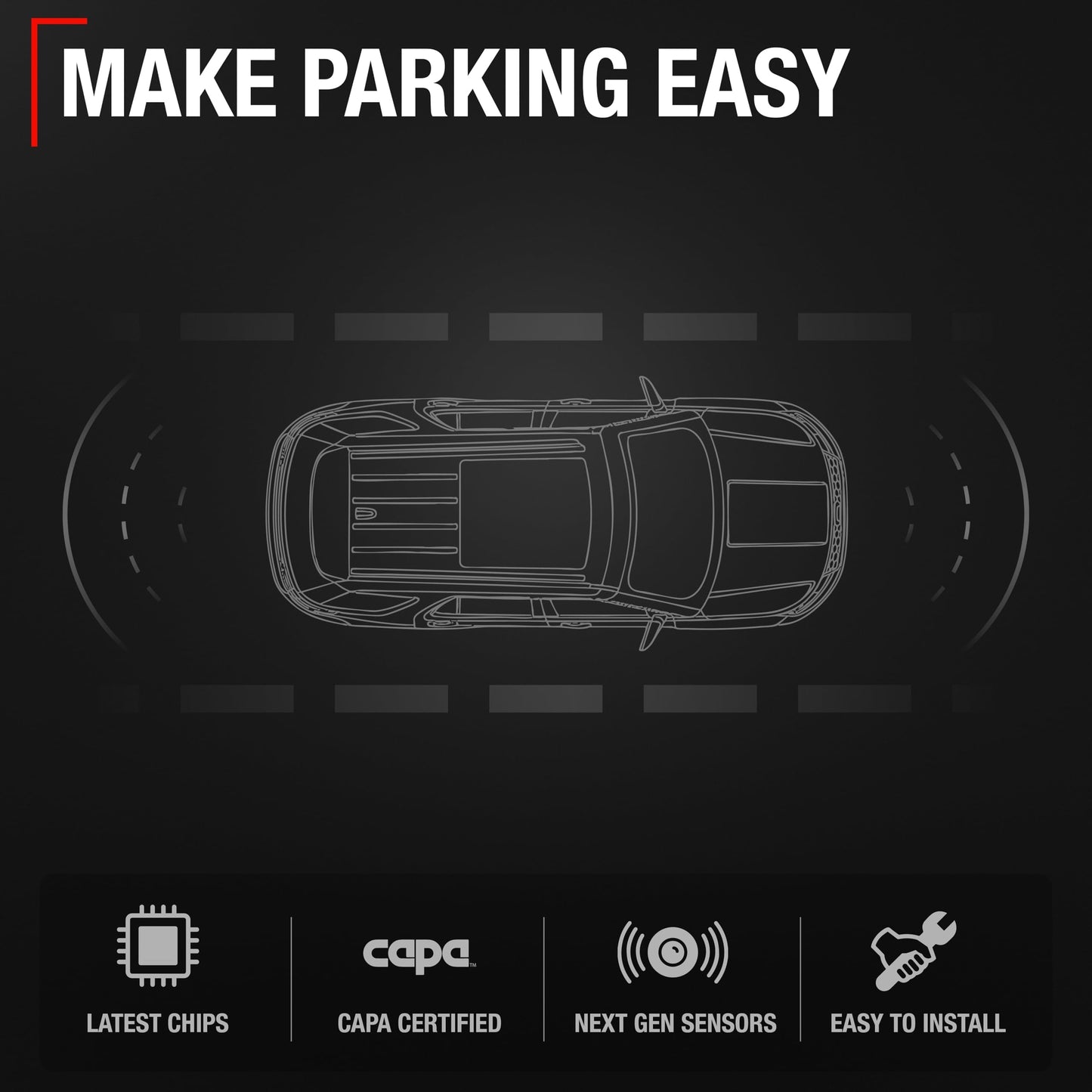 2018-2019 Ford Edge; 2019-2021 Ford Explorer; 2020-2021 Lincoln Nautilus Car Parking Sensors - Front/Rear Backup Reverse Parking Assist Kit