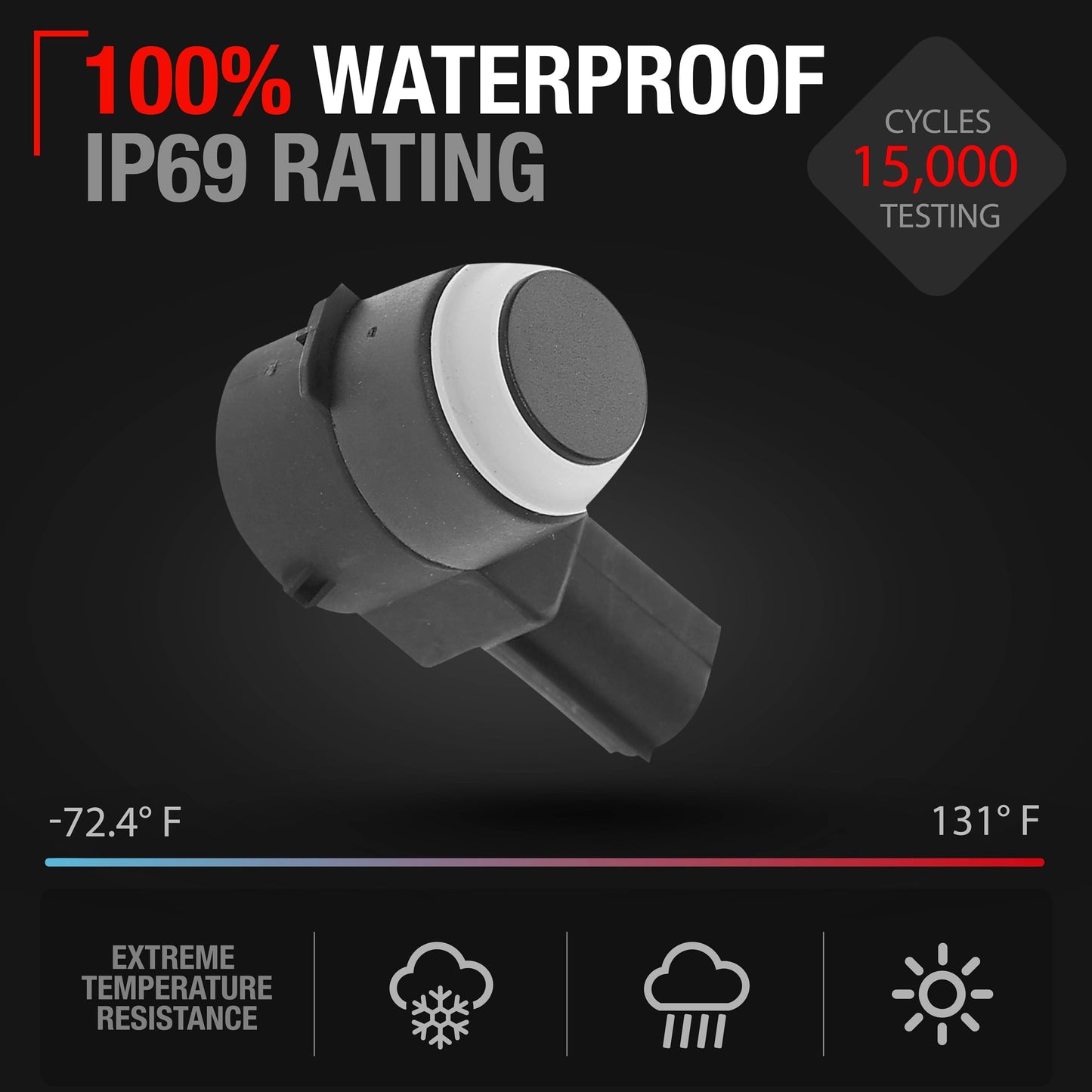 2007-2018 Chevrolet GMC Avalanche Silverado Tahoe Yukon Cadillac Escalade Buick Enclave Lucerne Rear Parking Sensor 1 Pack - Reverse Parking Assist Sensor