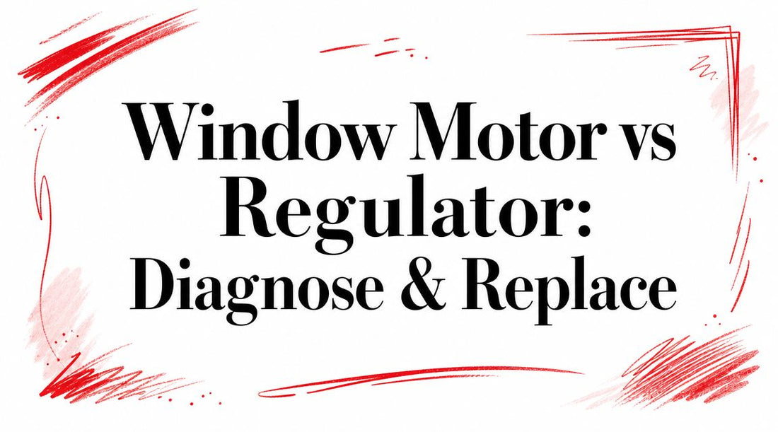 Window Motor vs Regulator: Diagnose & Replace