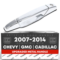 Chevrolet Silverado GMC Sierra Cadillac Escalade Front Driver Door Handle - All Chrome with Keyhole - Front Driver Side Handle