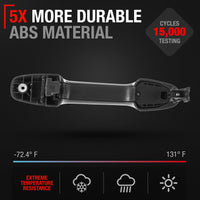 2012-2020 Toyota Yaris Prius C Camry Auris 86 C-HR Subaru BRZ Scion FR-S iM Exterior Rear Driver or Passenger Door Handle - Primed Black - Rear Driver & Passenger Door Handle