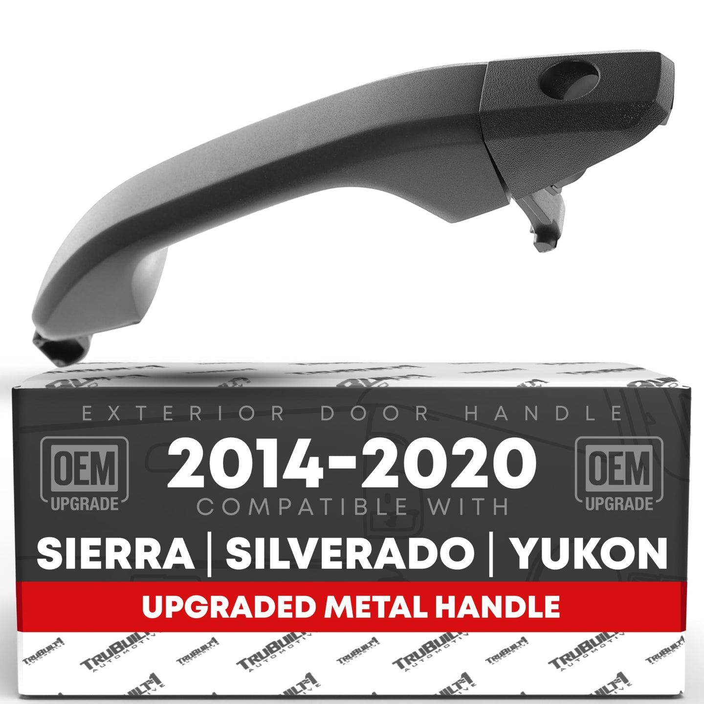 2014-2018 Chevrolet Silverado Front Driver Door Handle & Cover, Textured Black w/ Keyhole - Front Driver Side Handle