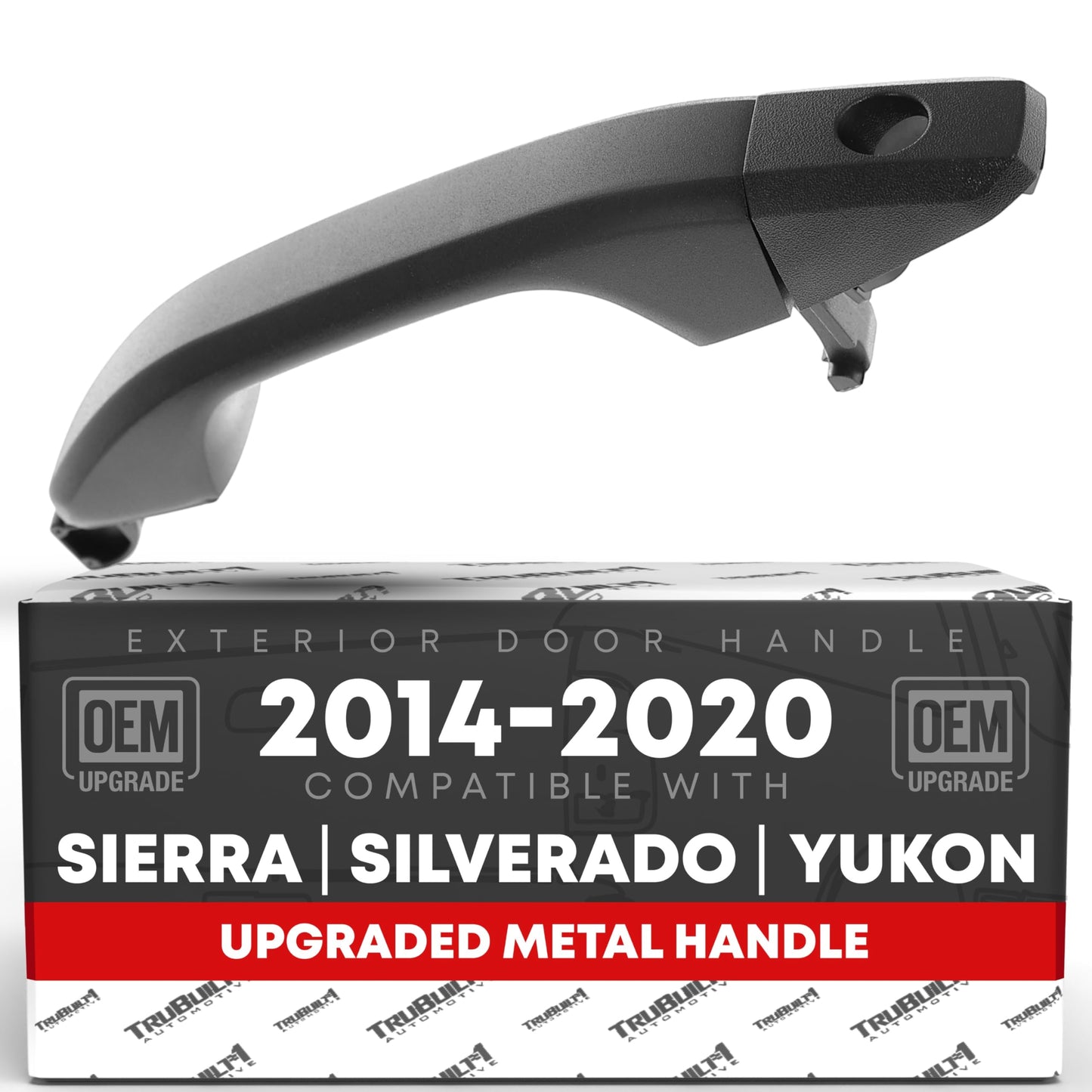 2014-2018 Chevrolet Silverado Front Driver Door Handle & Cover, Textured Black w/ Keyhole - Front Driver Side Handle
