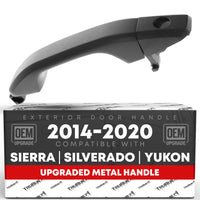 2014-2018 Chevrolet Silverado Front Driver Door Handle & Cover, Textured Black w/ Keyhole - Front Driver Side Handle