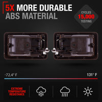 1988-2000 Toyota Tacoma 4Runner Corolla Geo Prizm Pickup Interior Front and Rear Driver and Passenger Door Handle Set - Brown - Brown,Driver + Passenger Door Handle