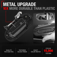 1997-2003 Ford F-150; 1997-1999 Ford F-250; 1998-2003 Ford Lobo Exterior Rear Passenger Door Handle, Upgraded Metal - Textured Black - Rear Passenger Side Handle