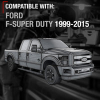 1999-2015 Ford Super Duty F-250 F-350 F-450 F-550 Excursion Exterior Front Passenger Door Handle - Textured Black with Keyhole - Front Passenger Door