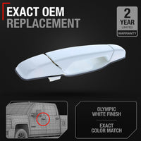Exterior Front Passenger Door Handle - Compatible with 2007-2013 Chevrolet Avalanche, 07-14 Silverado 1500, 2500, 3500, Suburban, Tahoe; 07-14 GMC Sierra 1500, 2500, 3500, Yukon XL - OEM 20954801-GAZ - Front Passenger Door Handle