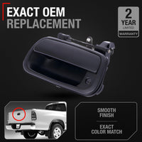 Toyota Tundra Tailgate Handle - Liftgate Latch - Smooth Black Plastic with Keyhole