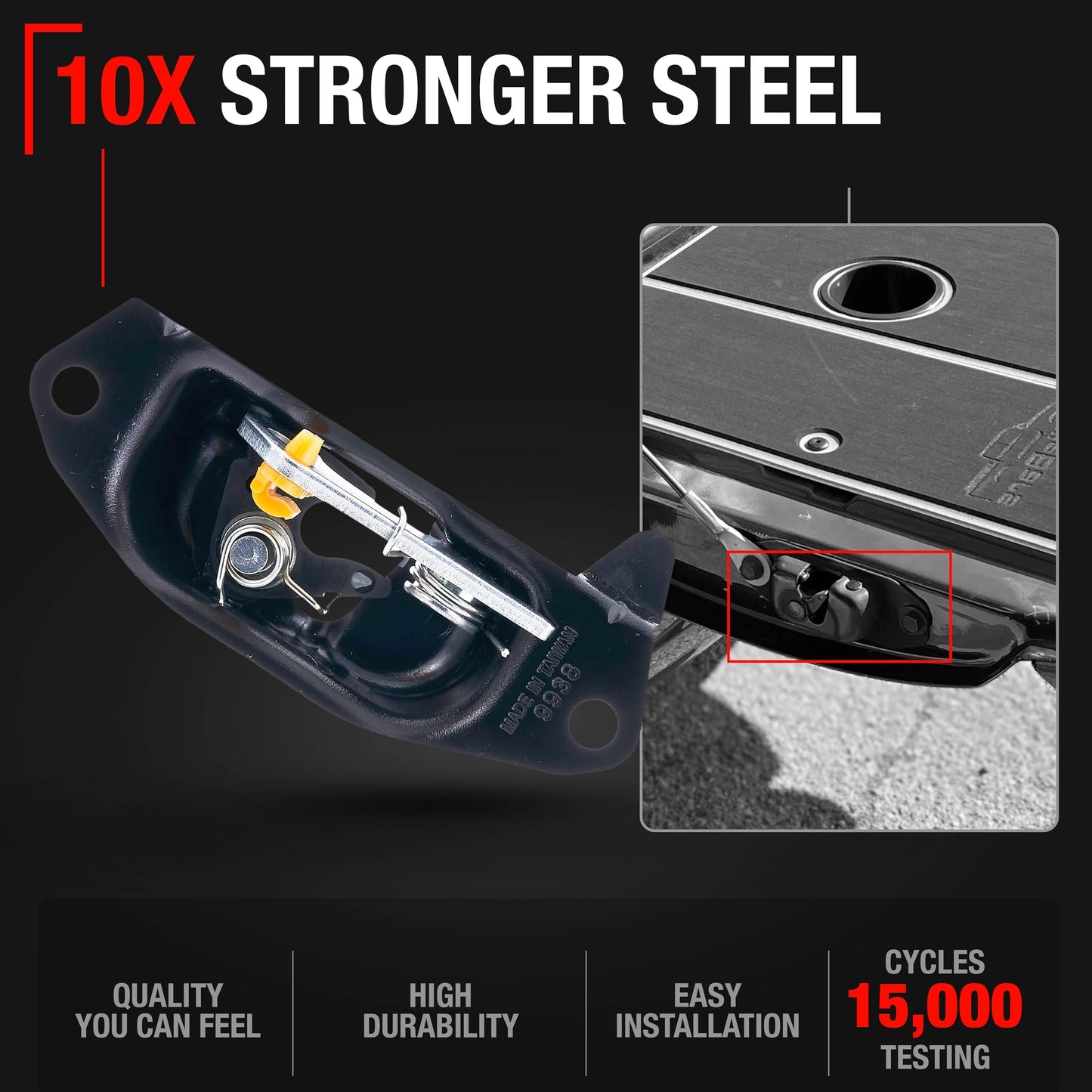 1999-2007 Chevrolet Silverado 1500 2500 3500 GMC Sierra 1500 2500 3500 2002-2006 Cadillac Escalade ESV EXT Avalanche Tailgate Latch Rear Right - Metal - Right Tail Gate Left