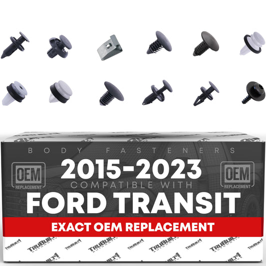 Ford Transit Body Fastener Kit - Multi-Use Plastic & Metal Clip Set for Trim, Grille, Fender