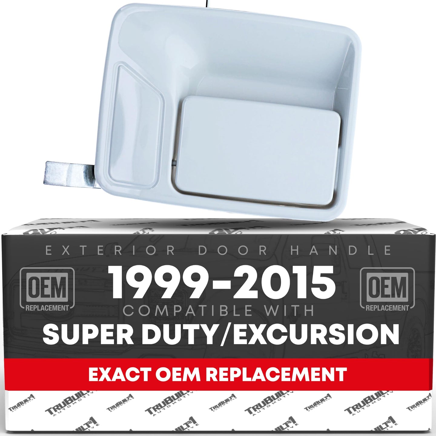 Ford F-Series Excursion Rear Driver Door Handle - Oxford White - Rear Driver Door Handle