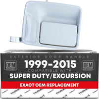 Ford F-Series Excursion Rear Driver Door Handle - Oxford White - Rear Driver Door Handle