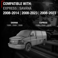 Chevrolet Express GMC Savana Driver Side Mirror - Manual Folding - Dual Glass - Textured Black - Driver Side Mirror