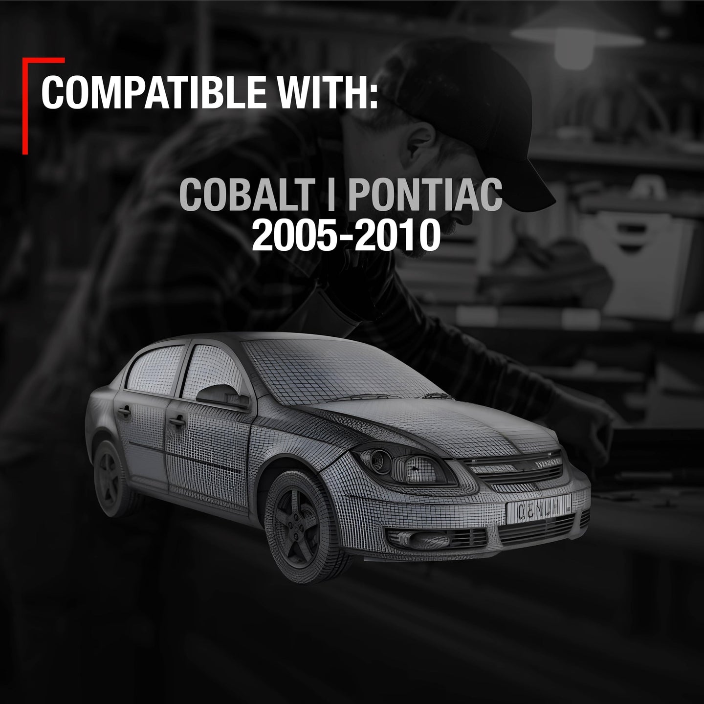 2005-2010 Chevrolet Cobalt 2007-2010 Pontiac G5 Interior Front Passenger Door Handle - Chrome Handle Black Housing Plastic - Front Passenger Side Handle