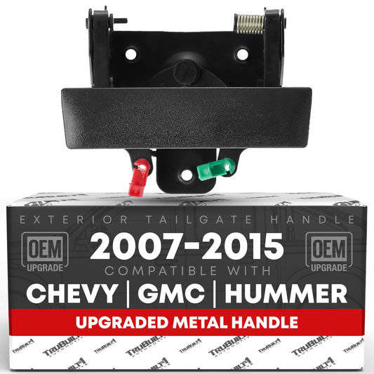 Chevrolet Silverado GMC Sierra Hummer H3T Tailgate Handle Assembly - Upgraded Metal - Textured Black - Texture Tailgate Handle