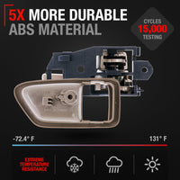 1997-2001 Toyota Camry Interior Front or Rear Driver Door Handle - Beige Ivory Plastic - Front or Rear Driver Side Handle