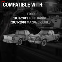 2001-2011 Ford Ranger Mazda B-Series Exterior Front Driver or Passenger Door Handle, Upgraded Metal - All Chrome - Front Driver or Passenger Handle