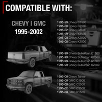 1988-2000 Chevrolet GMC C1500 K1500 C2500 K2500 K3500 92-94 Blazer 95-99 Tahoe 00 GMC Yukon Interior Front Driver Door Handle Upgraded Metal - Gray - Front & Rear Left Side