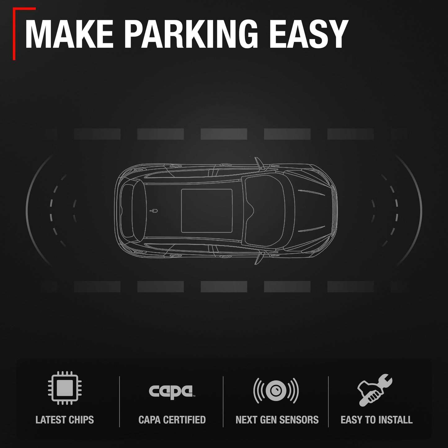 Ford Escape Parking Sensors - Front or Rear Bumper Sensor Kit, Backup Reverse Assist Replacement