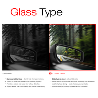 2020-2024 Toyota Corolla Sedan Passenger Side Mirror Replacement - Powered Adjustment Manual Folding Convex Glass Black - Passenger Side Mirror