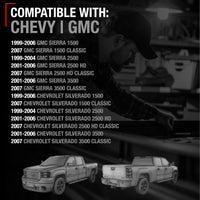Chevy Silverado GMC Sierra Extended Cab Rear Driver Door Handle - Chrome & Black - 1999-2006 - Rear Driver Side Handle