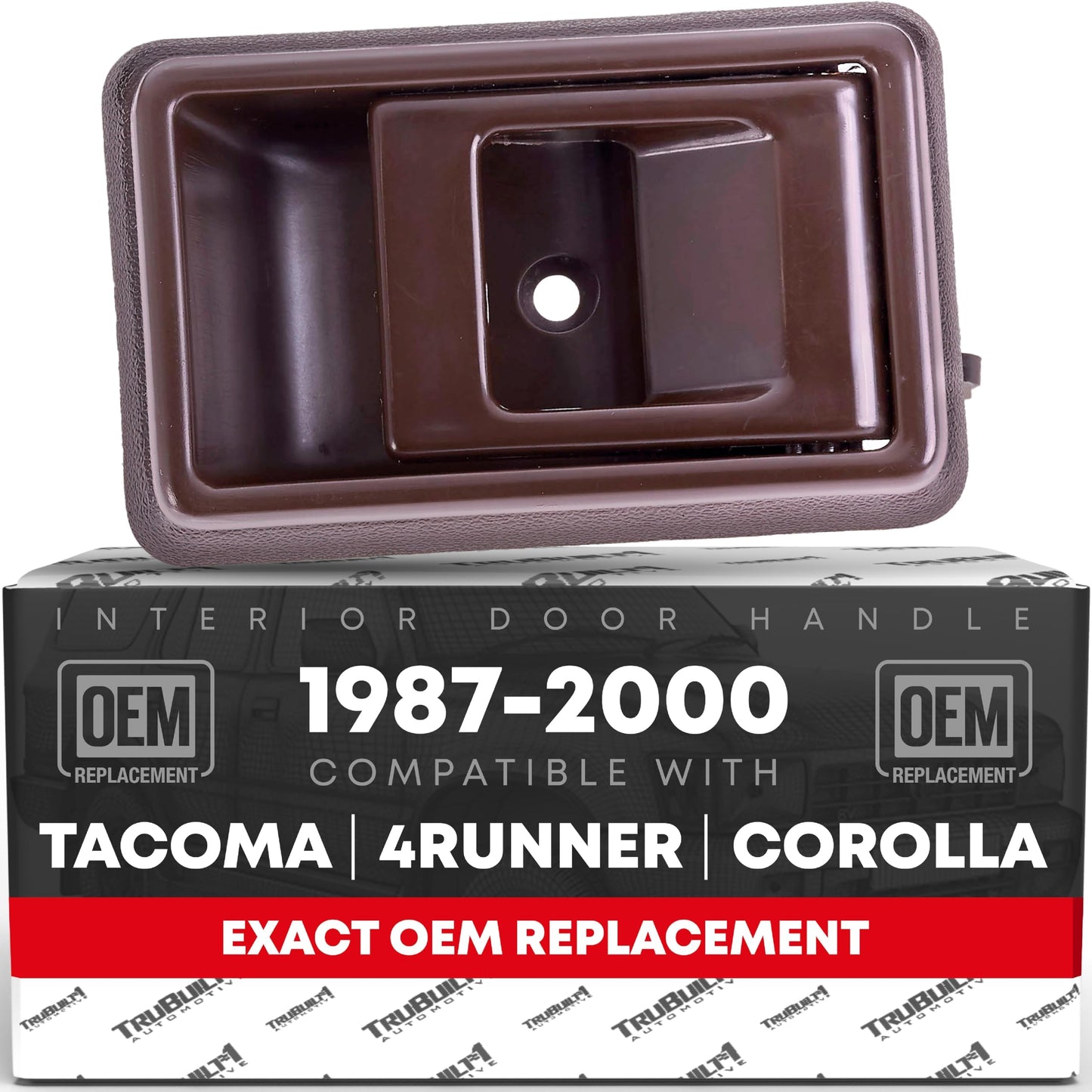 1988-2000 Toyota Corolla 4Runner Pickup Tacoma Geo Prizm Interior Front and Rear Driver Door Handle - Brown Plastic - Brown,Driver Door Handle