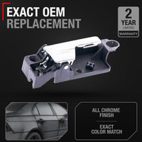 2006-2012 Ford Fusion 2007-2012 Lincoln MKZ 2006-2011 Mercury Milan Interior Front Passenger Door Handle - All Chrome Plastic - Front Passenger Handle