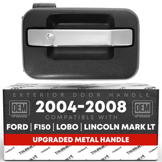 Ford F-150 Lobo Mark LT Rear Passenger Door Handle - Chrome & Black Finish - Upgraded Metal - 2004-2014 - Rear Passenger Handle