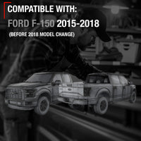 T1A Exterior Front Passenger Door Handle, Upgraded Metal - Compatible with 2015-2018 Ford F-150 (Before Model Change) - All Chrome w/Keyhole - OEM FL3Z-1522404-BA-ACHMT, 97932 - Front Passenger Side Handle w/Keyhole
