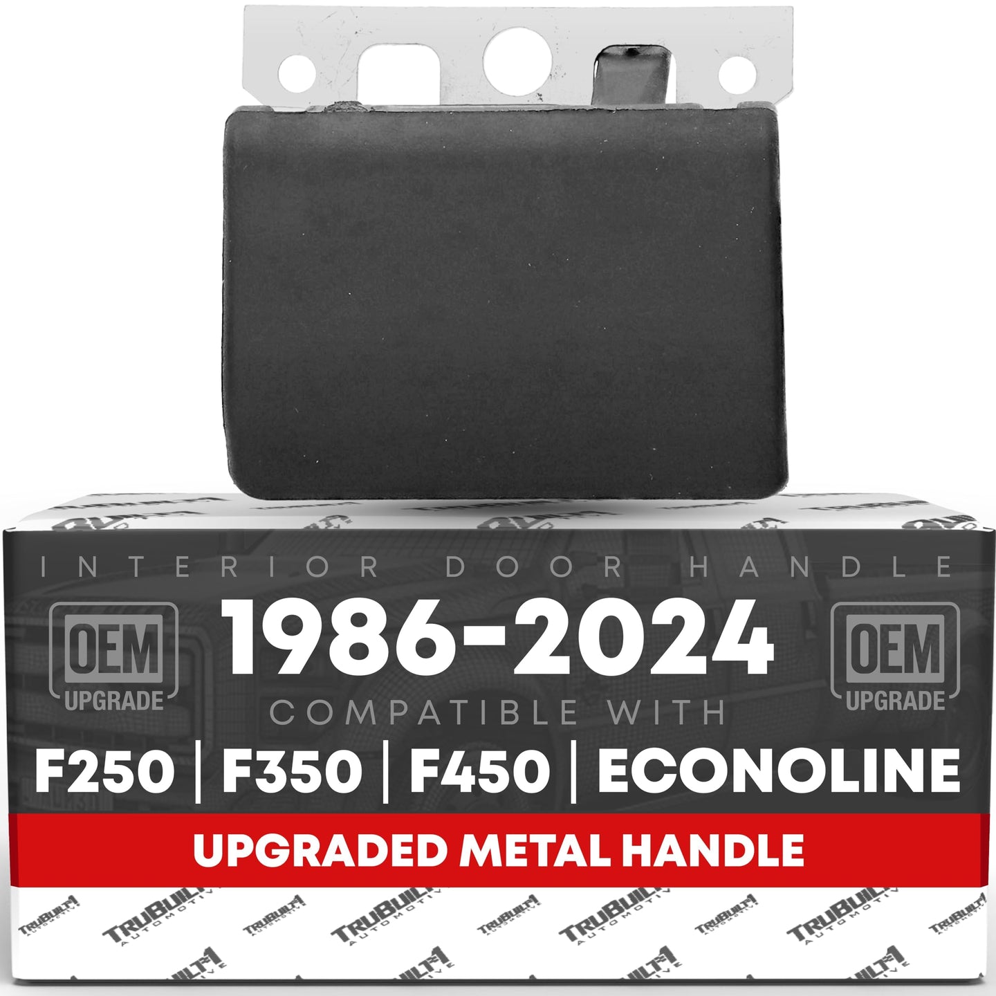1999-2015 Ford F-250 F-350 F-450 E-Series Aerostar Interior Door Handle, Upgraded Metal - Front/Rear Passenger Side - Textured Black - Front or Rear Passenger Side Handle