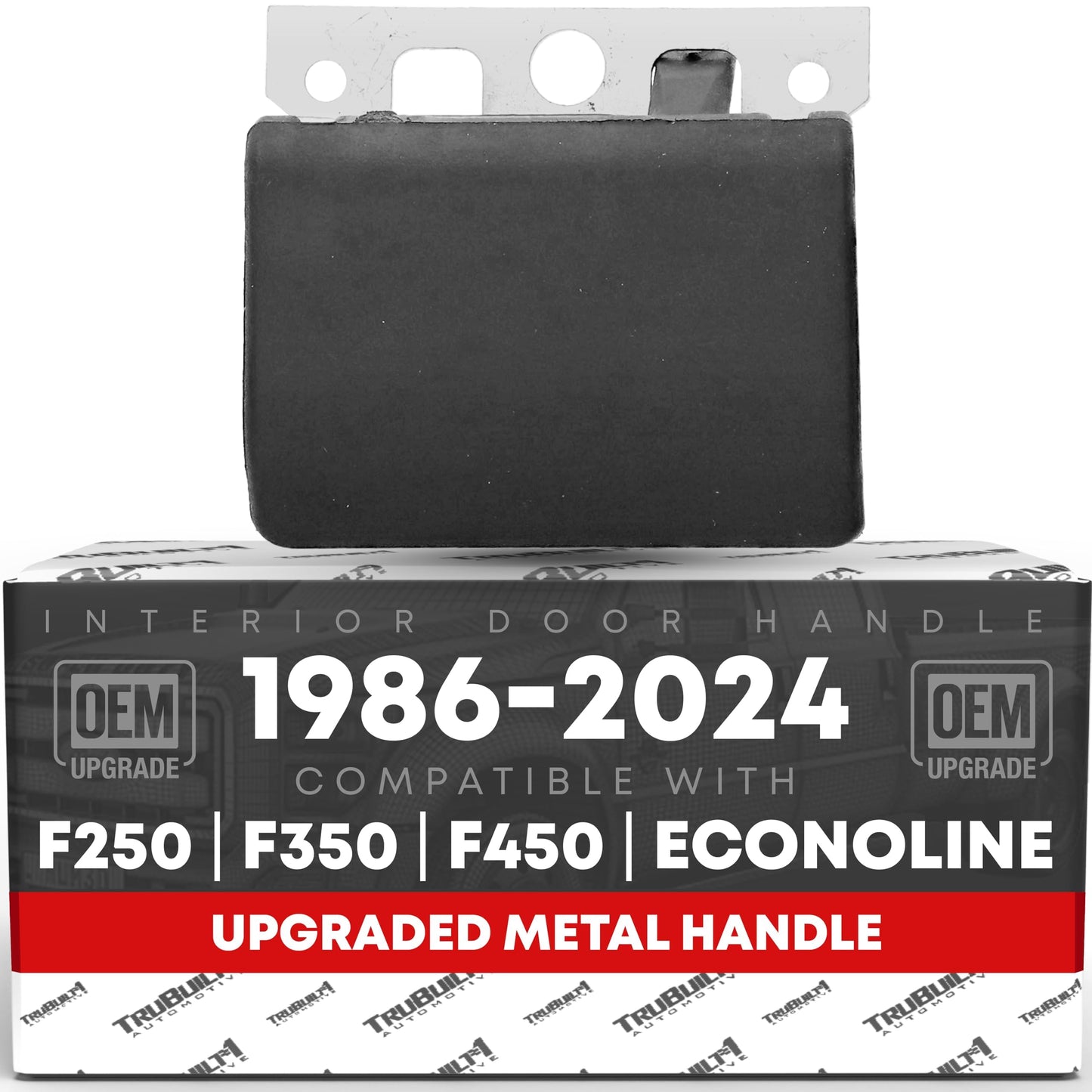 1999-2015 Ford F-250 F-350 F-450 E-Series Aerostar Interior Door Handle, Upgraded Metal - Front/Rear Passenger Side - Textured Black - Front or Rear Passenger Side Handle