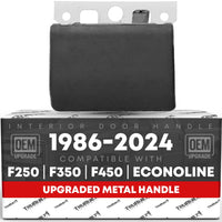 1999-2015 Ford F-250 F-350 F-450 E-Series Aerostar Interior Door Handle, Upgraded Metal - Front/Rear Passenger Side - Textured Black - Front or Rear Passenger Side Handle