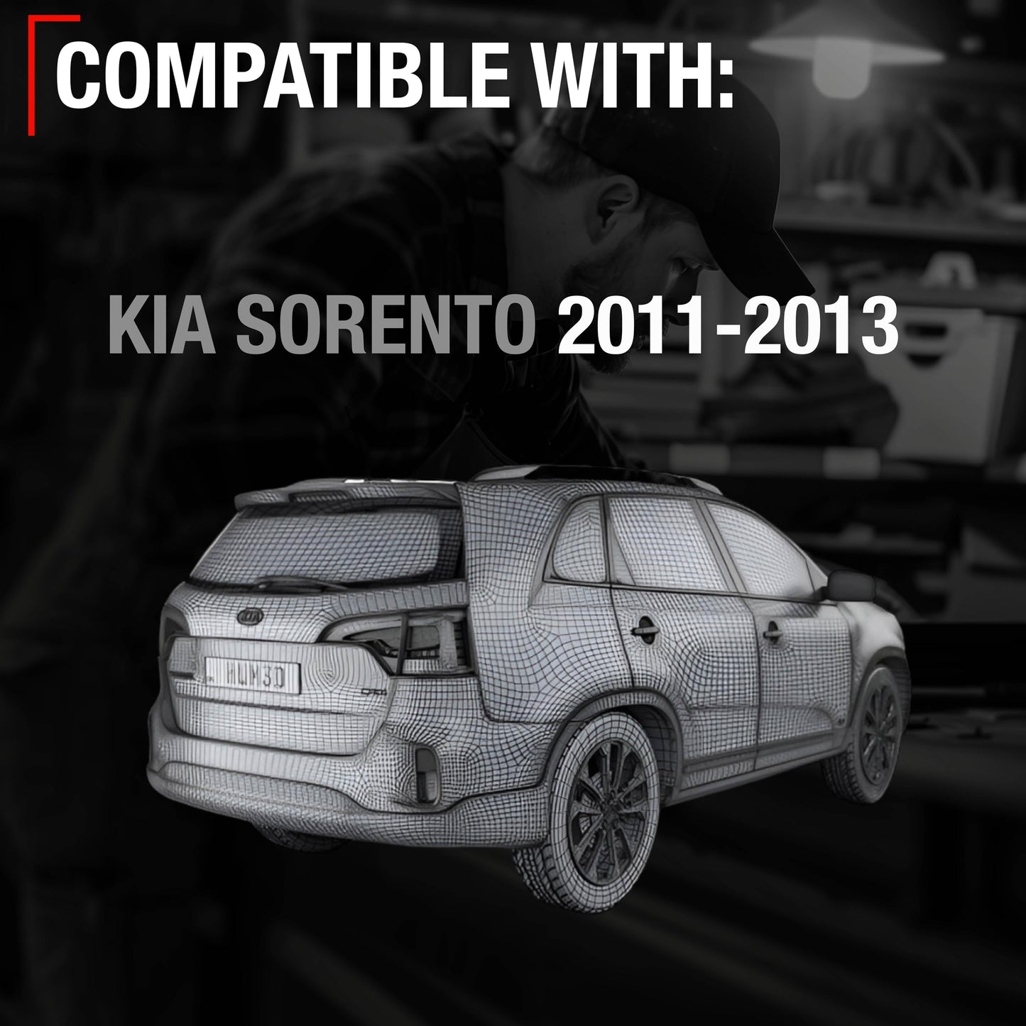Kia Sorento Rear View Backup Camera - Reverse Park Assist - 2009-2013