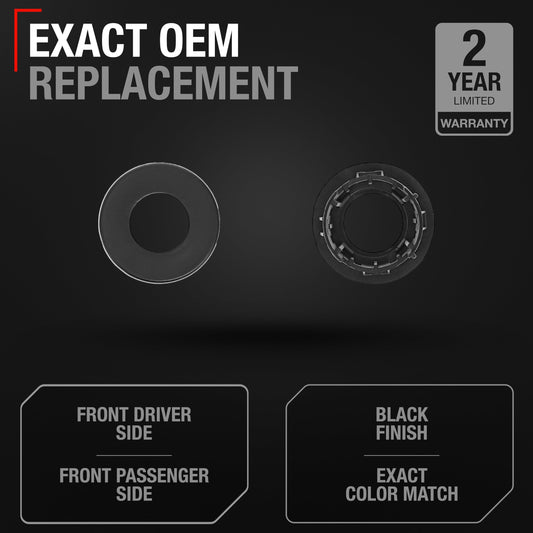 Dodge Ram Parking Sensor Bezels - Front Driver & Passenger Side Bumper Bezel Set for Parking Sensors