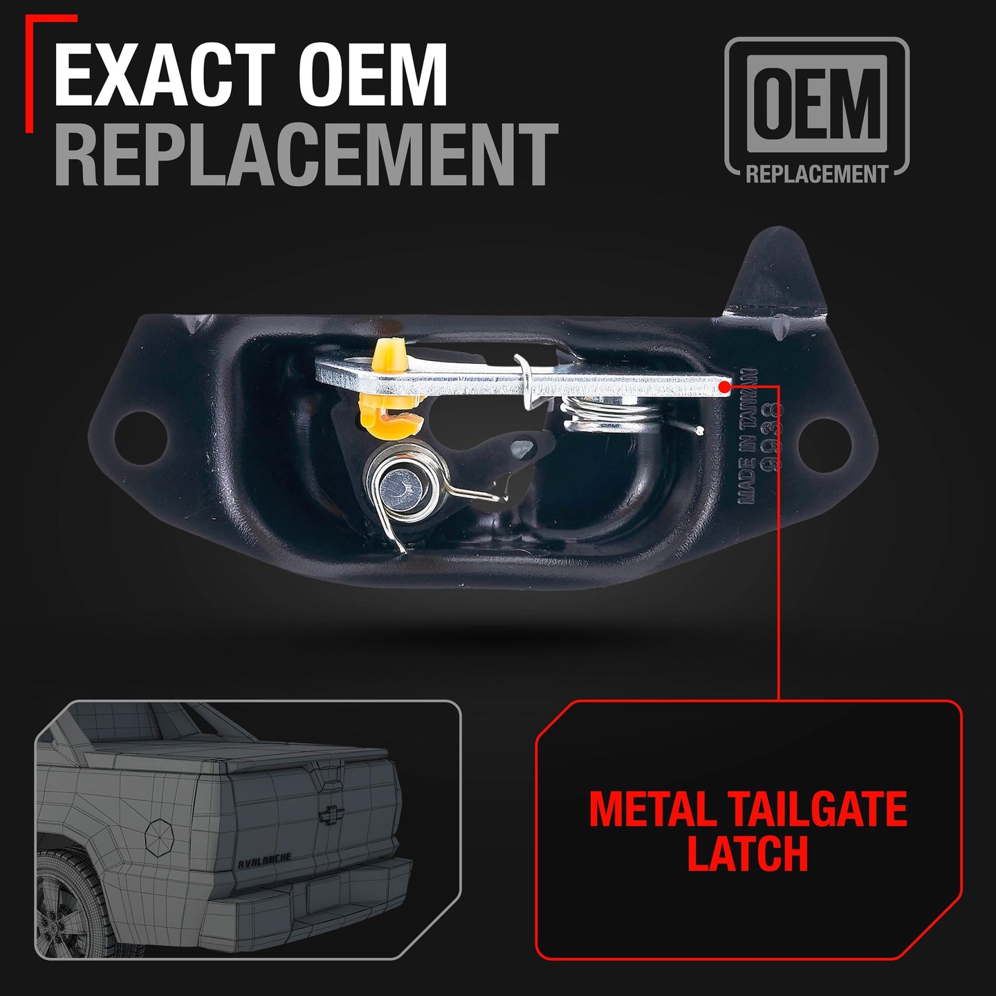 1999-2007 Chevrolet Silverado 1500 2500 3500 GMC Sierra 1500 2500 3500 2002-2006 Cadillac Escalade ESV EXT Avalanche Tailgate Latch Left & Right - Left + Right Tailgate Latch