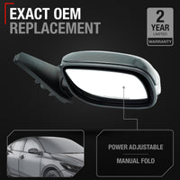 Passenger Side Power Side View Mirror with Integrated Turn Signal - Compatible with 2008-2015 Scion xB - Power Adjust, Turn Signal, Manual Folding - Paintable Smooth Housing - OEM 8791012D50