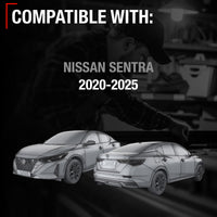 Passenger Side Power Adjustable Side View Mirror - Compatible with 2020-2025 Nissan Sentra - Power Adjust, Non-Heated, Manual Folding - Paintable Textured Black Housing - OEM Partslink NI1321326