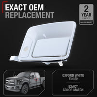Ford F-250 Exterior Door Handle, Front Driver Side - Oxford White - Front Driver Door Handle