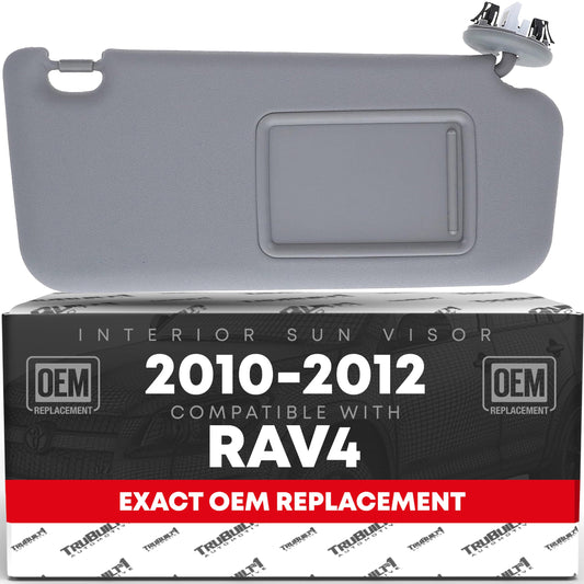 Toyota RAV4 Sun Visor - Right Passenger Side - Gray with Mirror - Gray,Passenger