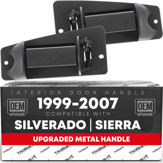 Chevrolet Silverado GMC Sierra Extended Cab Rear Door Handle Set - Driver & Passenger - Upgraded Metal - Left + Right Side Ext Cab Handle (Metal)
