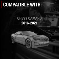 2016-2021 Chevrolet Camaro Passenger Side Mirror Replacement Powered Adjustment Non-Foldable Convex Glass Smooth Black - Passenger Side Mirror