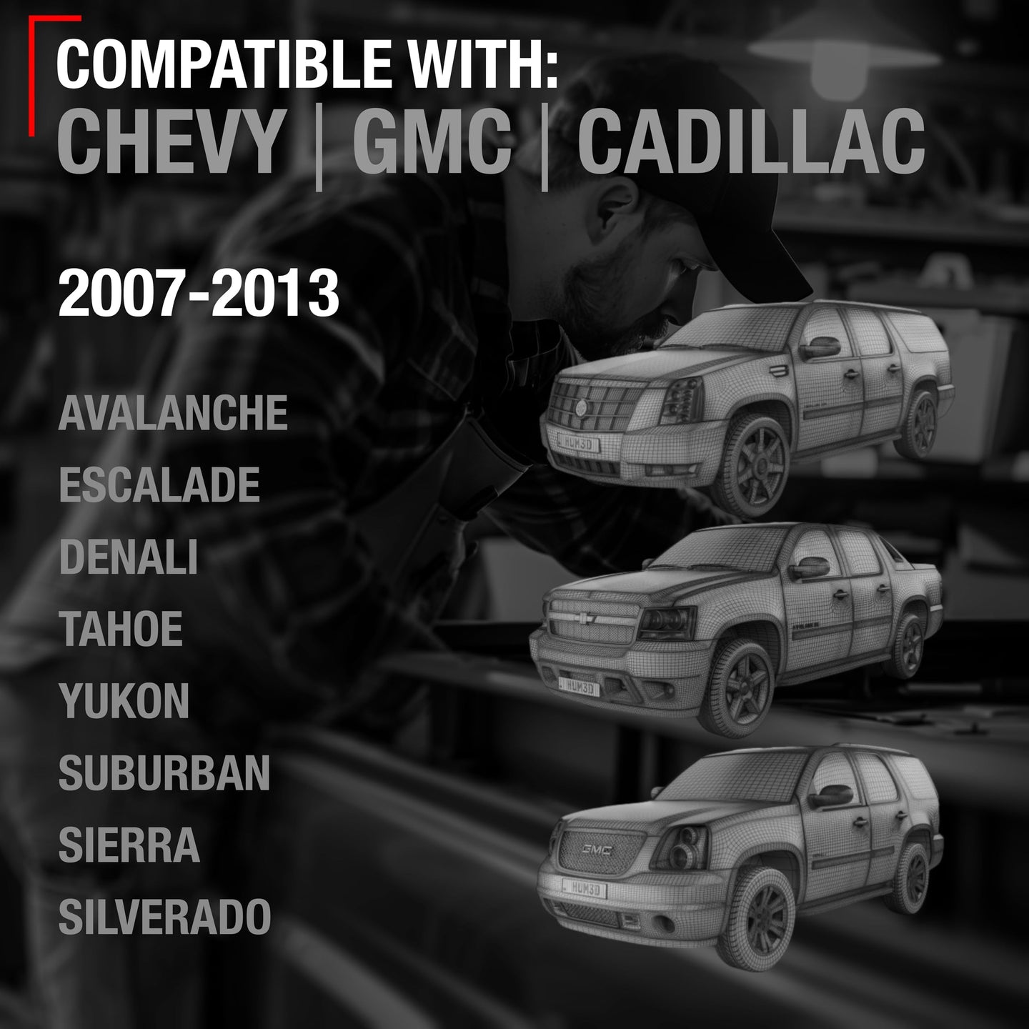 2007-2014 Chevrolet Avalanche Silverado 1500 2500 3500 Suburban Tahoe GMC Sierra 1500 2500 3500 Yukon XL Exterior Front Driver Door Handle - Front Left Driver Side