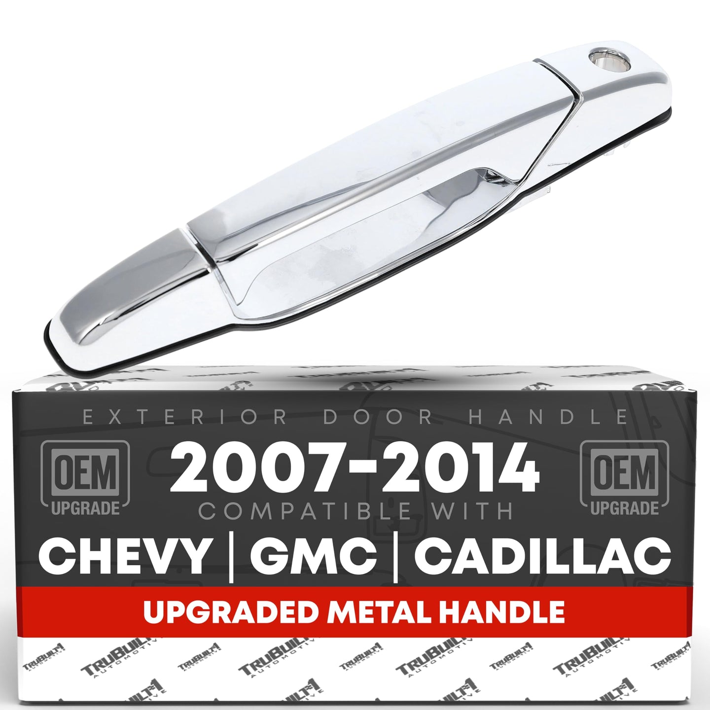 Chevrolet Silverado GMC Sierra Cadillac Escalade Front Driver Door Handle - All Chrome with Keyhole - Front Driver Side Handle