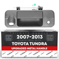 2007-2013 Toyota Tundra Tailgate Handle Assembly Replacement Upgraded Metal - Exterior Tailgate Latch Textured Black - Upgraded Metal Handle