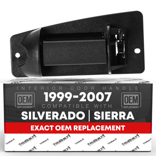 Chevrolet Silverado GMC Sierra Extended Cab Rear Driver Door Handle - Textured Black - Left Side Ext Cab Handle (Plastic)