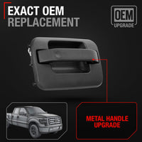 2009-2014 Ford F-150 Lobo Lincoln Mark LT Exterior Front or Rear Passenger Door Handle, Upgraded Metal - Textured Black - Front or Rear Passenger Side Handle