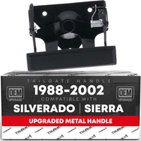 T1A Tailgate Handle Assembly, Upgraded Metal - Compatible with 1988-1999 Chevrolet C1500, K1500, C2500, C3500, K2500, K3500, 91-02; 88-99 GMC C1500, K1500, C2500, C3500, K2500, K3500, 15991785 - Tailgate Latch