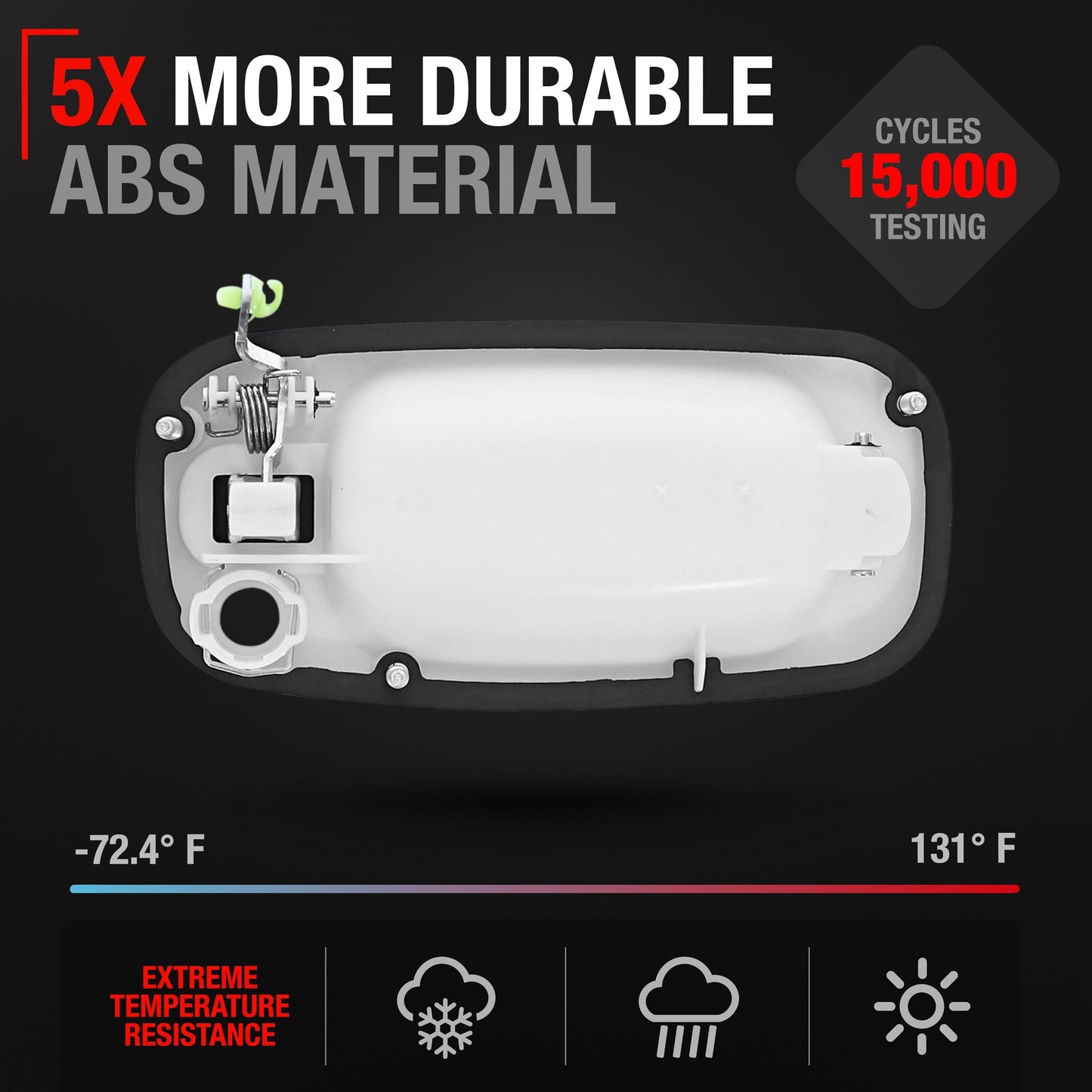 1999-2006 Chevrolet Silverado Suburban Tahoe GMC Sierra Yukon Exterior Front Driver Door Handle - Olympic White - Front Driver Door Handle